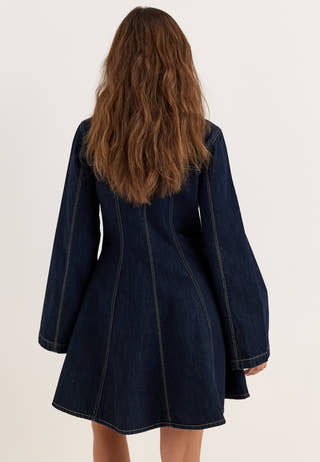 Denim Mini Dress Blue