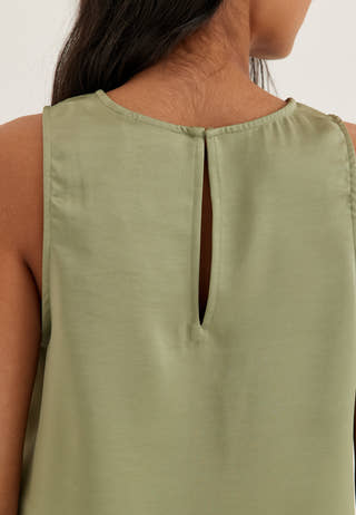 Objchilli Lo Tank Top Green