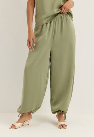 Objchilli Super Wide Pants Green