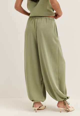 Objchilli Super Wide Pants Green