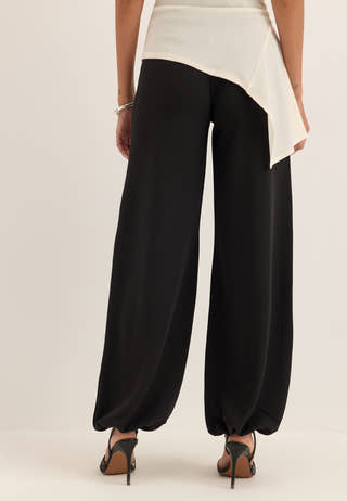 Soft Balloon Pants Black