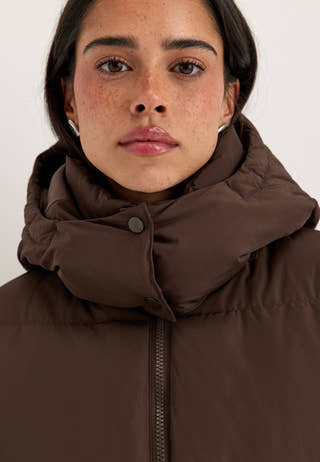 Padded Down Jacket Brown