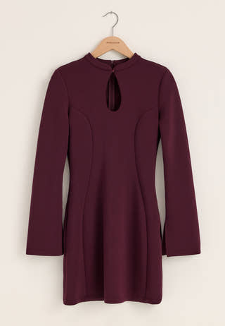 Ina Keyhole Short Power Dress Purple
