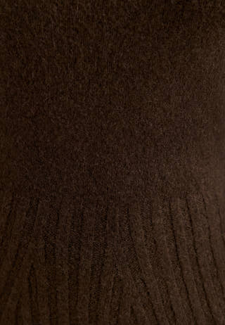 Knitted Short Dress Brown