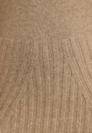 Knitted Short Dress Beige
