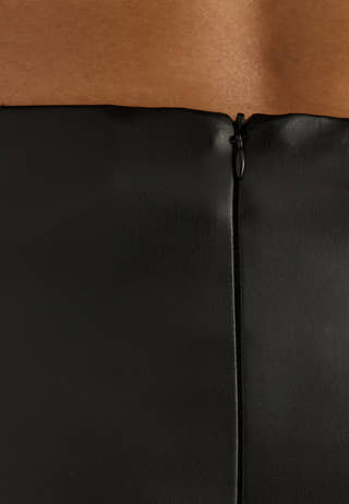 PU Mini Skirt Black