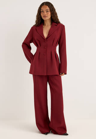 Shaped Blazer Red