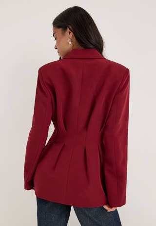 Shaped Blazer Red