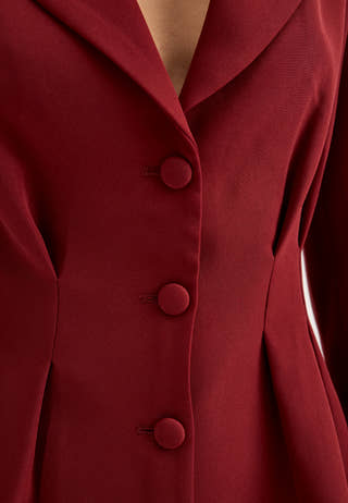 Shaped Blazer Red