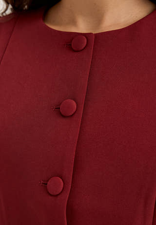 Shaped Blouse Red