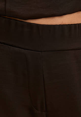 Satin Balloon Trousers Brown