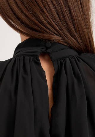 Draped Dress Black