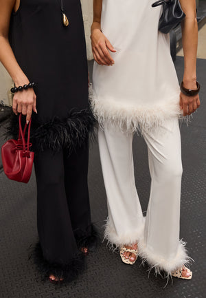 Feather-Hem Trousers