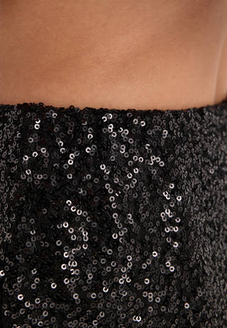 Sequins Skorts Black