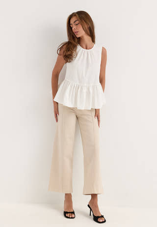 Viringa O-neck S/L TOP TOP Top White