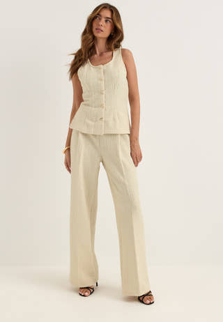 Pcamandia Sl Vest Beige