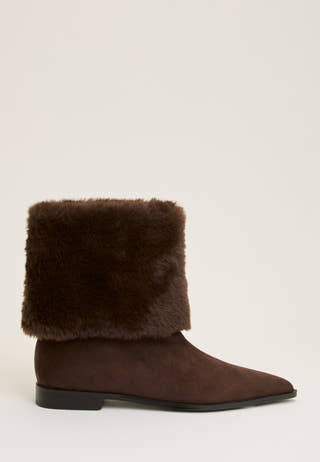 Faux Fur Boot Brown