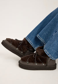 Lacing Faux Fur Boot