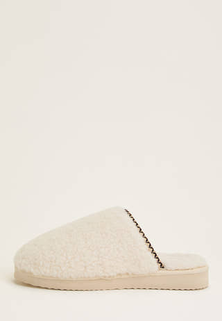 Teddy Slipper White