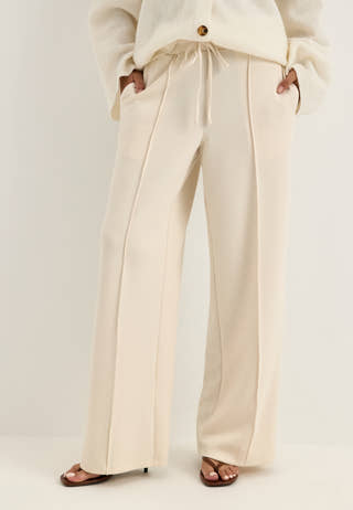 Vitelana Hw Wide Sweat Pants Beige