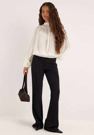 Button Knitted Top White