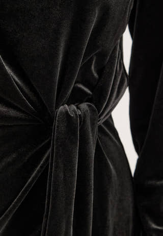 Velvet Short Dress Black