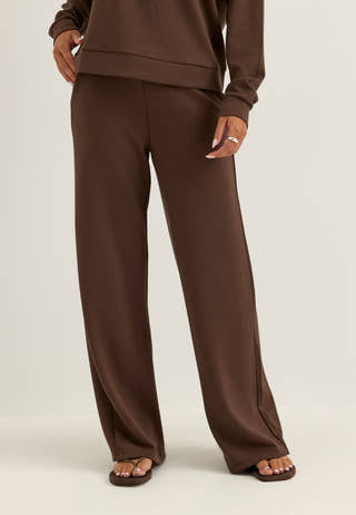 Pcmichelle Scuba Hw Pants Brown