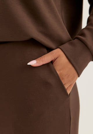 Pcmichelle Scuba Hw Pants Brown
