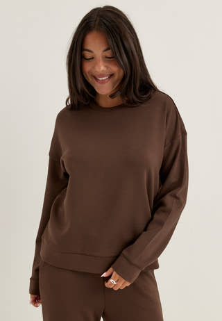 Pcmichelle Scuba Ls Top Brown
