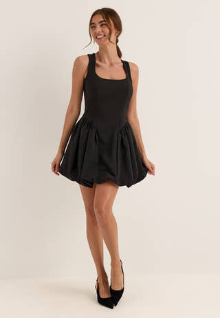 Remake Bubble-Hem Short Dress