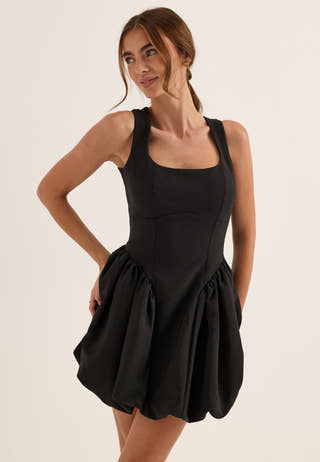 Remake Bubble-Hem Short Dress