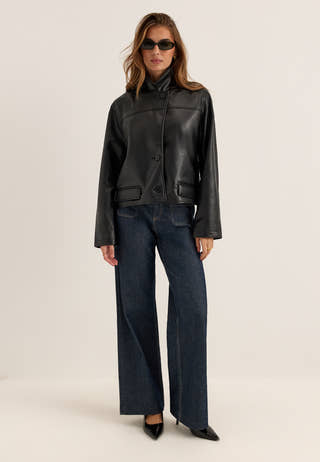 Remake Short PU Jacket