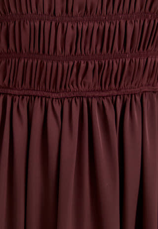 Smock Satin Maxi Dress Purple