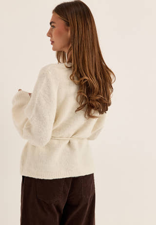 Vmberry Ls O-neck Tie Cardigan Red