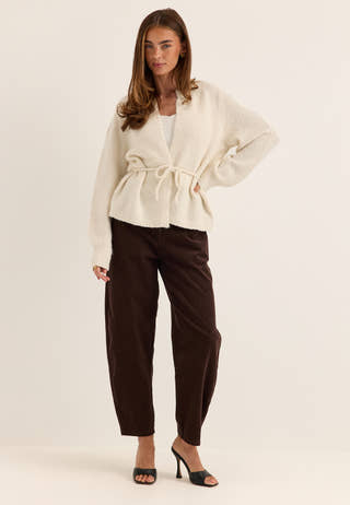 Vmberry Ls O-neck Tie Cardigan Red