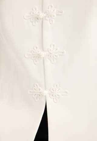Agraffe Short Blazer White