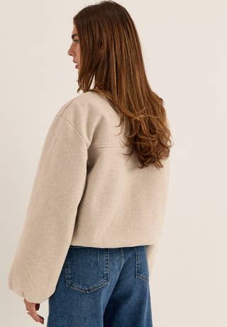 Vibalou L/S ZIPPER JACKET ZIPP White