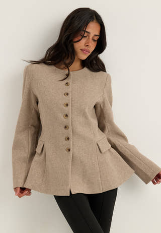 Vizikka L/S WAIST JACKET WAIST Beige