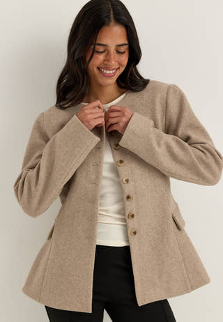 Vizikka L/S WAIST JACKET WAIST Beige
