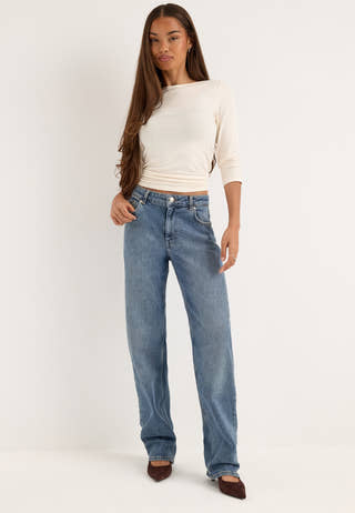 Slim Straight Jeans Blue