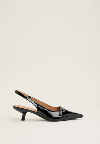 Biakristin Kitten Heel Mary Jane Faux Leather Black