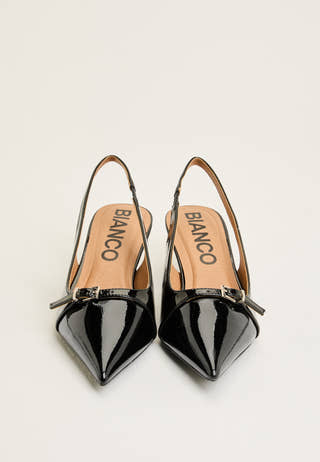 Biakristin Kitten Heel Mary Jane Faux Leather Black
