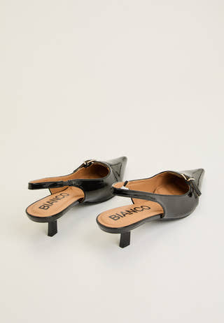 Biakristin Kitten Heel Mary Jane Faux Leather Black
