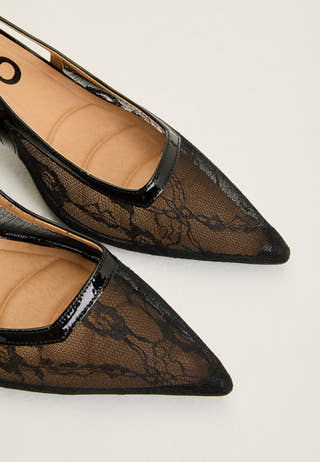 Biamaralyn Slingback Mesh Black