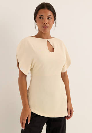 Rounded Sleeve Blouse White