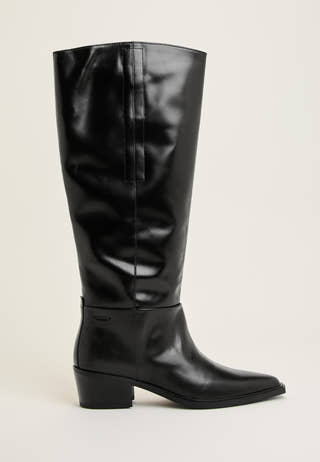 Kelsey Tall Leather Boot Black