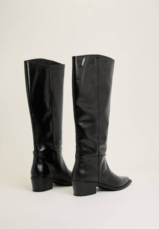 Kelsey Tall Leather Boot Black