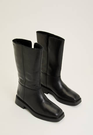 Jillian Leather Boot Black