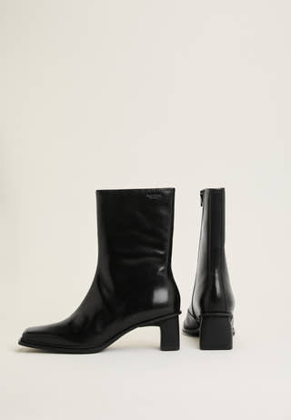 Elvina Leather Boot Black