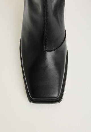 Elvina Leather Boot Black